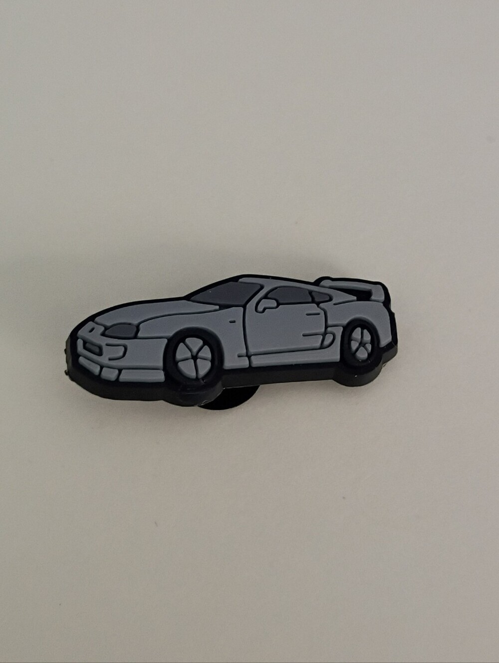 10 for $10 Jibbitz Croc Charm - Grey Sports Car 2 Door with Black Tires 3